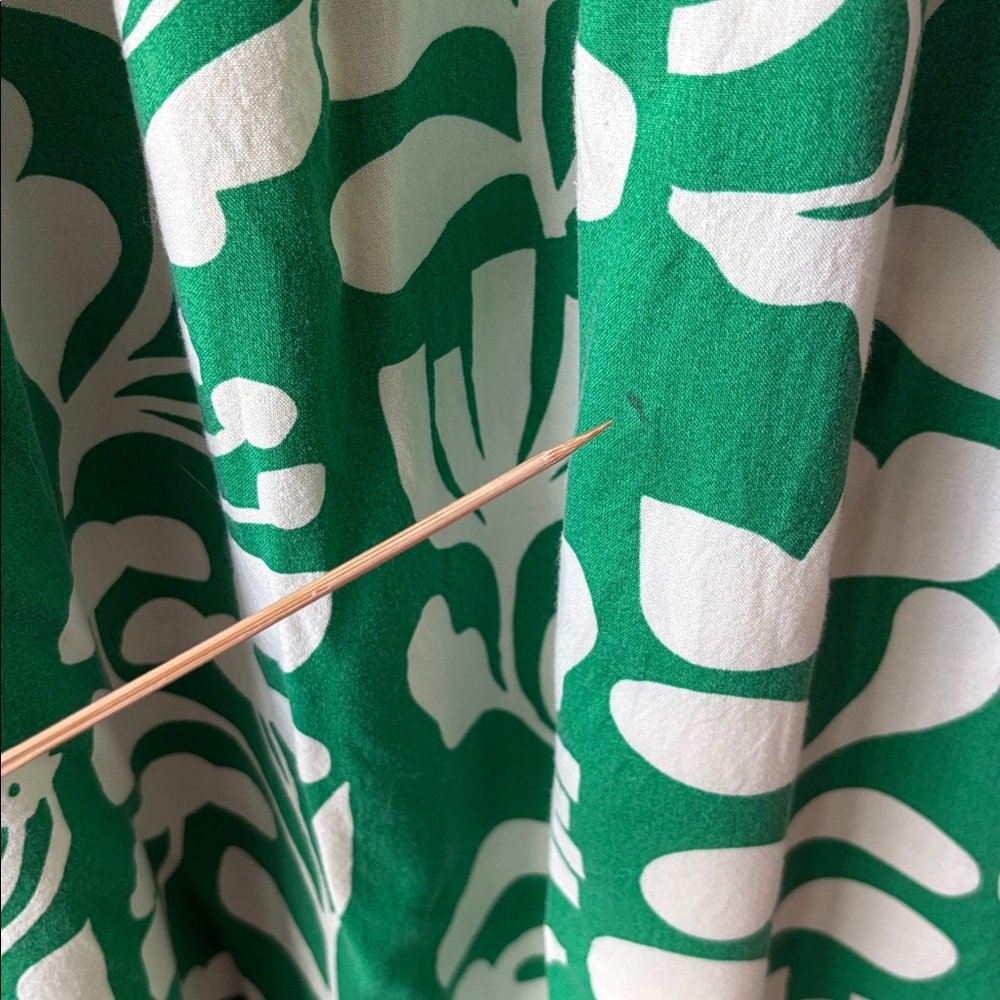 Compania Fantastica Floral Print Long Dress in Green Ivory Resort Church Size S - Picture 15 of 15